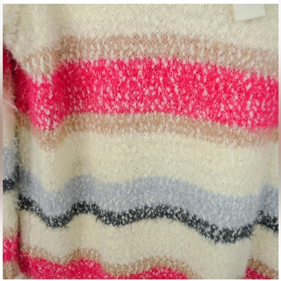 EUC Lane Bryant Striped Eyelash Knit Sweater, Size 18/20 - Picture 4 of 6